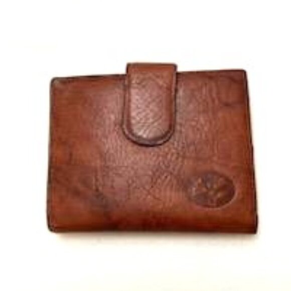 Buxton Brown Top Grain Cowhide Leather Wallet w/ Coin Purse. Ladies. Y2K - Picture 1 of 9